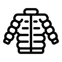 Winter jacket providing warmth during cold weather icon vector