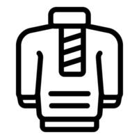 Office worker uniform with tie icon thin line vector showing business company dress code