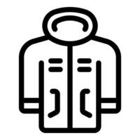 Winter jacket providing warmth during cold weather vector