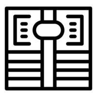 Server room network attached storage icon showing hard drives and connections vector