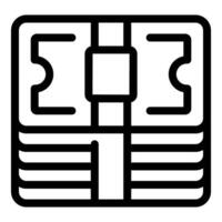 Stack of banknotes pack tied with rubber band icon vector