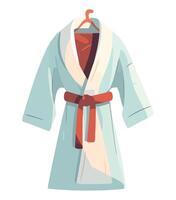 A robe is hanging on a hanger vector