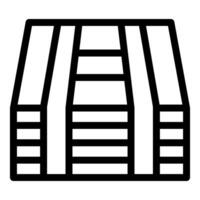 Stack of lumber being stored for building construction material vector