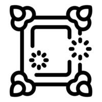 Magic frame with shining particles and leaves is casting a spell vector