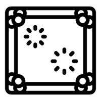Square frame showing loading process with rotating circles vector