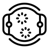 Virtual reality glasses showing loading icon with signal vector