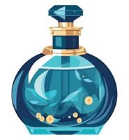 An illustration of a perfume bottle with goldfish vector