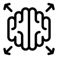Brain under pressure expanding in different directions vector