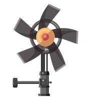 A black and white image of a windmill vector