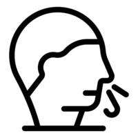 Sick person coughing spreading virus through air transmitting disease vector