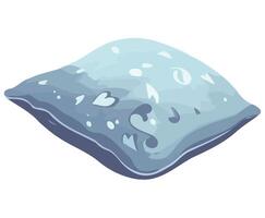 Pillow with water on it, illustration vector