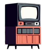 Retro tv set illustration vector