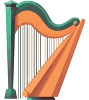 A harp on a white background vector