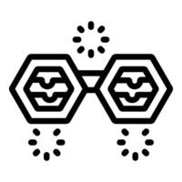 Blockchain network connecting two hexagon blocks with data transferring vector