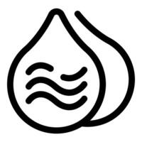 Water drop logo showing waves inside symbolizing purity vector
