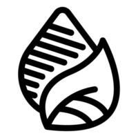 Water drop forming leaf shape combining nature and purity vector