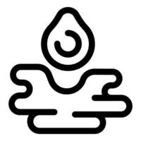 Water drop falling down making splash on the ground vector