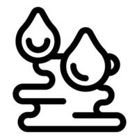 Water pollution icon showing polluted river or lake vector