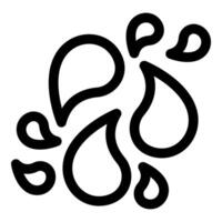 Multiple water drops are falling down creating a splash vector