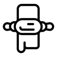 Cute robot chatbot smiling giving technical support vector