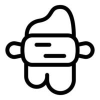 Rolling pin flattening dough, baking simple icon vector