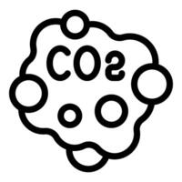 Carbon dioxide molecule co2 icon showing climate change vector