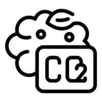Brain releasing co2 pollution from fossil fuels vector