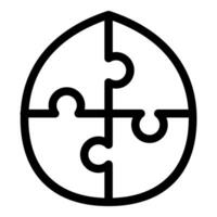 Puzzle pieces forming a circular shape on white background vector