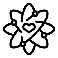 Atom of love connecting science with romance vector