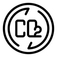Carbon dioxide emission reduction icon showing co2 recycling vector