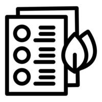 Eco friendly checklist icon representing environmental responsibility vector