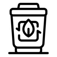 Eco friendly trash sorting bin with recycle sign for organic waste vector