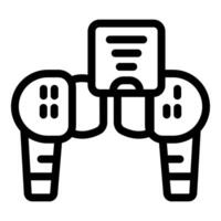 Wireless headphones connecting to smartphone using wireless connection vector
