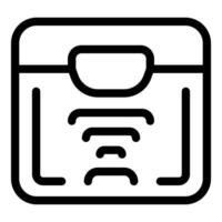 Smart scale app showing body composition analysis data on smartphone vector