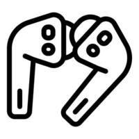 Wireless headphones connecting with bluetooth technology icon vector