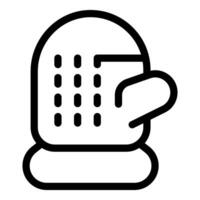 Winter glove icon representing hand covering for cold weather vector