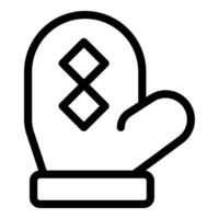 Kitchen glove with rhombus pattern for handling hot utensils vector
