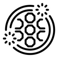 Blockchain technology being celebrated with fireworks displaying around it vector