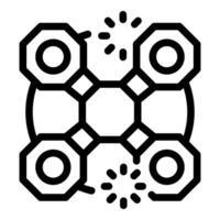 Blockchain network connecting secure data points with decentralized technology vector