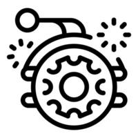 Machine learning algorithm generating new ideas with sparks flying vector