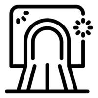 Train entering tunnel icon depicting high speed transportation vector