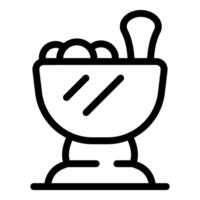 Mixing bowl with dough and whisk preparing food icon vector