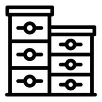 Office furniture icon representing filing cabinets for storage vector