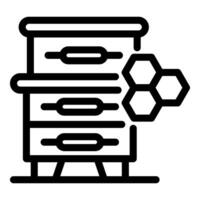 Beehive with honeycombs is producing honey for beekeeping business vector