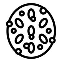 Blood cell thin line icon showing red and white cells vector