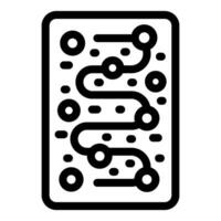 Electronic printed circuit board connecting microchip components vector