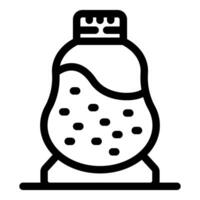 Bottle is filled with aromatic seasoning for cooking vector