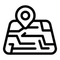 Location pin showing destination on a city map for navigation vector