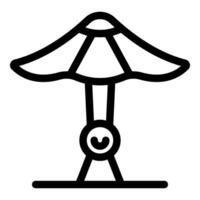 Playground seesaw with a sunshade is balancing on a spring vector