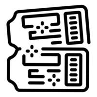 Two tickets admitting access representing entertainment and leisure time vector